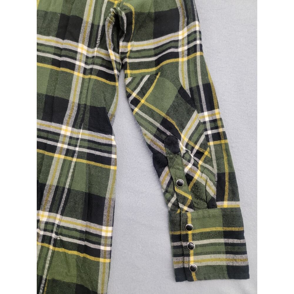 Rag & Bone Kellen Plaid Midi Shirt Dress Green Zip Front Collared Womens M - Picture 7 of 12